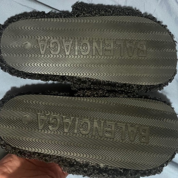 Balenciaga Black Fuzzy Slides main image 5